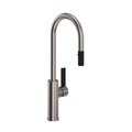 Rohl Tuario Pull-Down Bar/Food Prep Kitchen Faucet With C-Spout TR65D1LBSTN